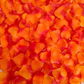 1500 Pcs Pre-Separated Artificial Gradient Orange Red Rose Petals, Sunset Flower Petals,Orange Flower Girl Petals for Weddings,Valentine Day,Party,Romantic Decoration