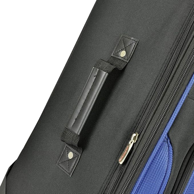 U.S. Traveler New Yorker Lightweight Expandable Rolling Luggage, Blue, 4-Piece Set