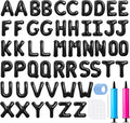 LIOZEOKUN Letter Balloons 16 Inch Alphabet A-Z Mylar Foil Balloons 2 Set for Wedding Birthday Party Decoration Banner Custom Phrase 52 Pcs