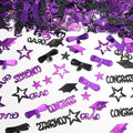 Purple and Black Graduation Confetti 2026, 1000 Pcs Congrats Grad Confetti Class of 2026 Party Table Centerpiece for Graduation Party Decorations