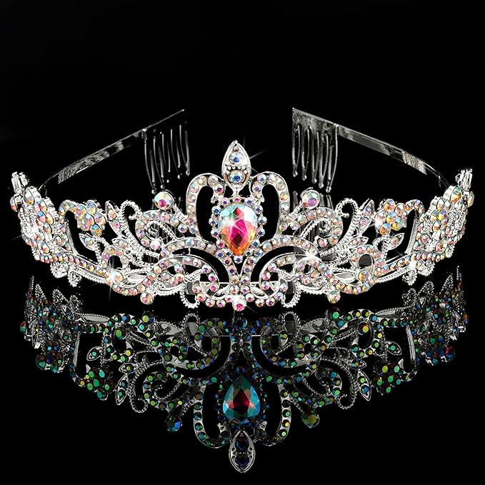 CIEHER Crystal Crown + Bride To Be Sash + Veil Set, Bachelorette Party Favors Bridal Shower Decorations