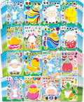 Aowplc 64 Sheets Easter Make a Face Stickers for Kids - 16 Cute Designs - Fun Party Favors, Crafts, Decorations & Basket Stuffers for Easter
