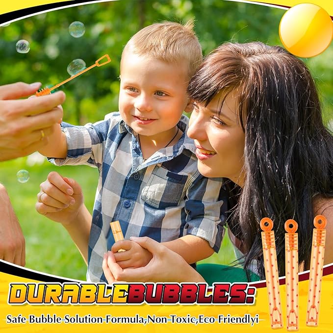 32 Pcs Red Star Print Bubble Wands Orange Bubble Wands for Party Favors Adult Summer Activity Birthday Gifts Carnival Easter Goody Bag Stuffers Wedding Supplies