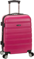 Rockland Melbourne Hardside Expandable Spinner Wheel Luggage, Carry-On 20", Magenta