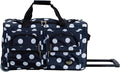 Rockland Rolling Duffel Bag, Black, 22"
