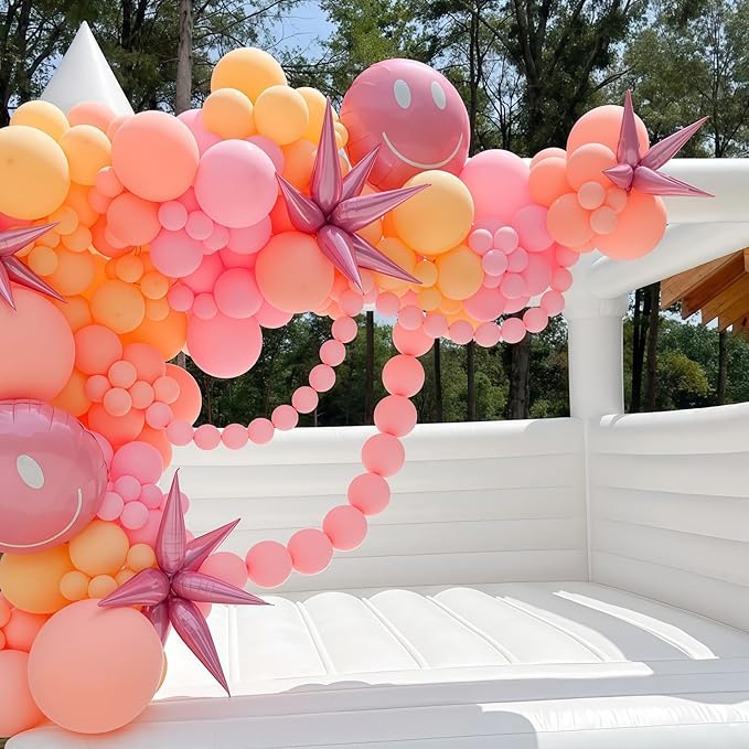 Pastel Pink Linking Balloons, 60PCS 6 Inch Small Baby Pink Link Balloons for Making Balloon Wall Heart Arch, Quick Linked Balloon for Girls Wedding Birthday Baby Shower Valentine's Party Decorations