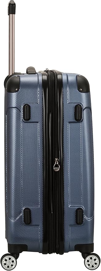 Rockland London Hardside 3 Piece Expandable Spinner Wheel Luggage Set, (20"/24"/28"), Blue