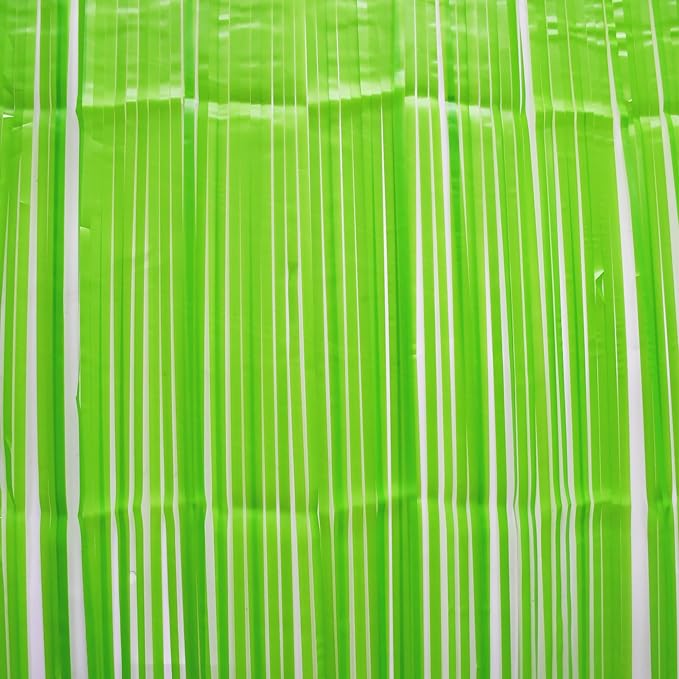 BRAVESHINE Pastel Green Streamers Party Backdrop Decoration - Tinsel Curtain Foil Fringe Backdrop for St Patricks Day/Birthday/Dinosaur/Lime Green/Frog Theme/Wizard Decorations - 3.2ft X 8.2ft