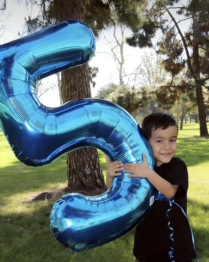 25 Number Balloons, Dark Blue Balloons for Man Woman 25th Birthday Decoration, Foil Number Ballon for 25, 52 Anniversary, Bridal Shower, Graduation, Halloween, Christmas, New Year