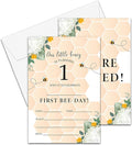 Honeycomb 1st Birthday Invitations Cards, 4"x 6" Honey Bee Birthday Party Invites with Envelopes for Party Decorations Supplies(20 Pieces) -D20