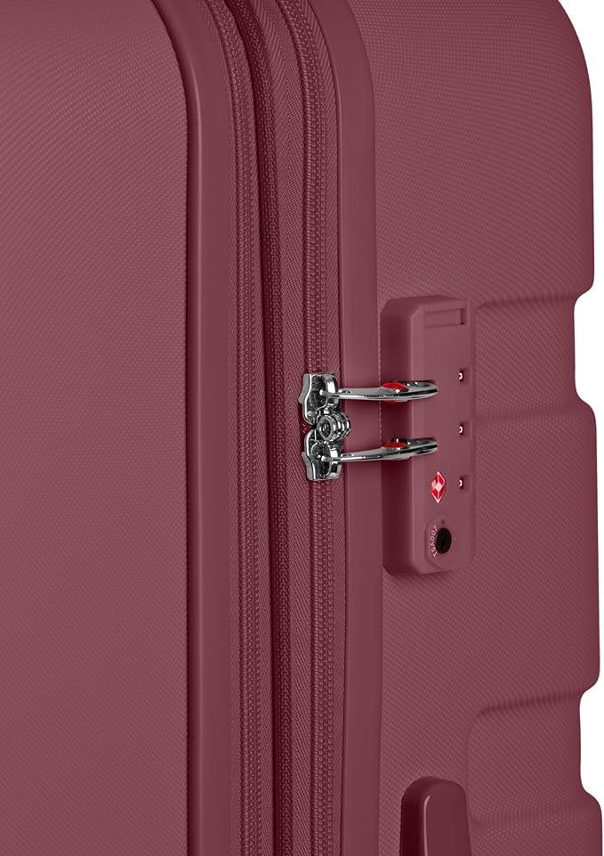 SwissGear 7366 Signature Hardside Expandable Luggage with Spinner Wheels, TSA Lock, Cup-Holder, Merlot, 2-Piece Set (19/27)