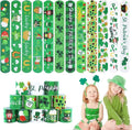 St. Patrick's Slap Bracelets for Kids 36PCS Bulk Shamrock Snap Bracelets St Patricks Day Party Favors Goodie Bag Stuffers Supplies St Patricks Day Accessories Treats Green Irish Gifts Toys for Kids