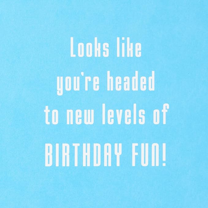 Hallmark Nintendo Super Mario Bros. Birthday Card (New Level of Fun) for Kids, Teens, Gamers
