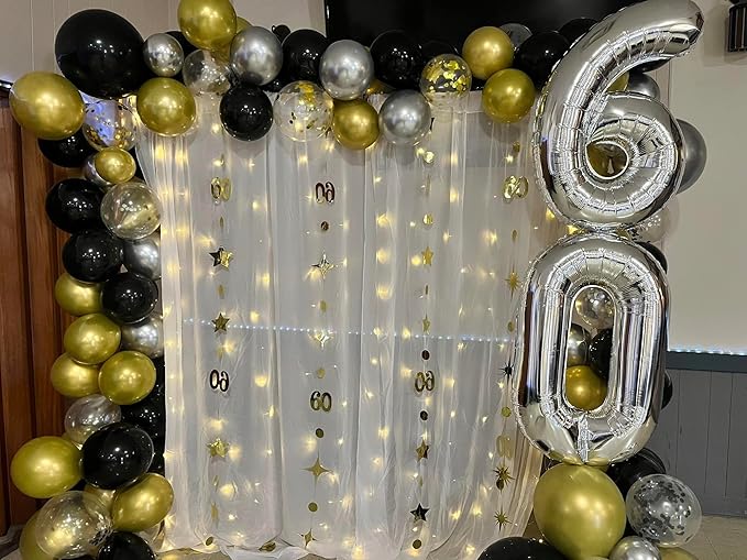 Silver Number 6 Balloon 40 Inch, 6 Balloon Number, 6th Birthday Decorations, Silver Party Supplies for Boys Girls