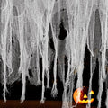 Watayo 500 x 59 Inch Halloween Spooky Cloth, White Large Size Halloween Creepy Cloth, Windows Doorways Cover Gauze for Haunted House Yard Horror Themed Party Decorations