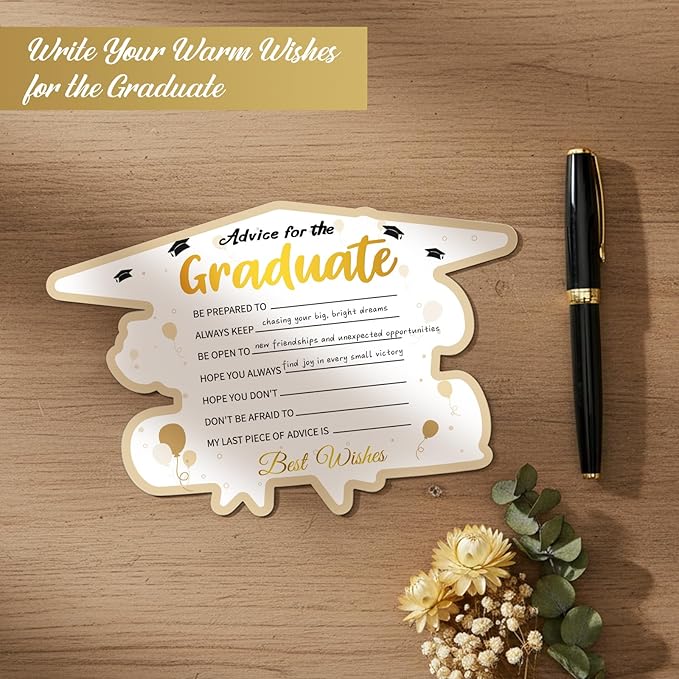 FaCraft Graduation Advice Cards for Graduate 2026-36PCS High School Senior School College University Graduation Party Grad Parties Supplies Favors Decorations Best Wishes & Advice for the Graduate