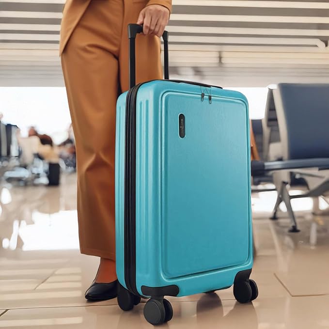 TRAVELARIM 24 Inch Luggage with Spinner Wheels, Hard Shell Suitcase with TSA Locks for Luggage, Travel Large Suitcase, Expandable Hard Shell Suitcases, Teal
