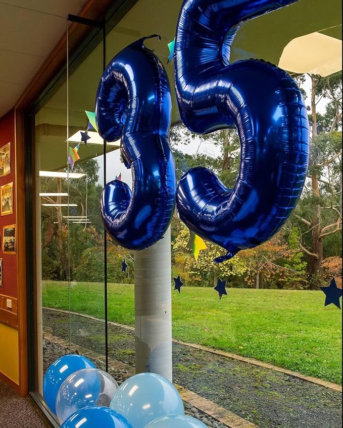 Night Blue Number 3 Balloon 40 Inch, 3rd Birthday Celebration Supplies for Girls Boys Women Men, 3 Balloon for Girls Boys Theme Party