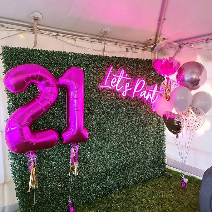 Rosy Purple Number 18 Balloon 40 inch, 18 Number Balloons, 18th Rosy Purple Birthday Decorations for Girls Boys Kids, 18 Year Old Party Supplies