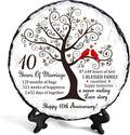 Tin Couple Slate Plate – 10th Anniversary Wedding Gifts for Couple, Parents – 10th Anniversary Wedding Gift Ideas – 10 Years of Marriage Decoration Plaque, Keepsake (Tin/Aluminum)