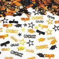 Orange and Black Graduation Confetti 2026, 1000 Pcs Congrats Grad Confetti Class of 2026 Party Table Centerpiece for Graduation Party Decorations