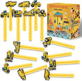 24Pcs Construction Bubble Wands for Kids Construction Party Supplies Favors Decorations, Pinata Goodie Bag Stuffers & Classroom Prizes