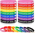 JUNEBRUSHS 42pcs Kindergarten Preschool Graduation Silicone Bracelets Party Favors Rubber Wristbands Supplies for Class of 2026 Graduation Kindergarten Preschool Party Favors Accessories