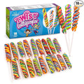 Rainbow Twist Lollipops Swirl 18 PCS- Spiral Twisty Lollipop - Bulk Lolipop Candy Suckers Treats - Swirly Candies for Birthdays Party Favors and Goodie Bags - Easter Basket Stuffers for Kids