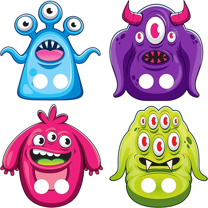 Kangaroo 28 Pack Monster Finger Puppets Valentines Day Cards with Envelopes Bulk - Funny Valentines Crafts Activities for Kids Classroom - Valentines Day Cards for Kids School Party Favors Goodie Bags Gift Ideas for Class