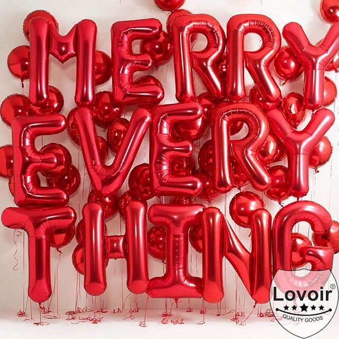 Lovoir 40 Inch Large Red Letter T Balloons Big Size Jumbo Mylar Foil Helium Balloon for Birthday Party Celebration Decorations Alphabet Red T