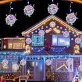 Outdoor Christmas Balls Lights Tree Lights Waterproof, 4 Pack 7.87" LED Hanging Globe Sphere Lights with 8 Lighting Modes Memory Timer Plug for Party Wedding Xmas Porch Patio Garden Yard Decorations