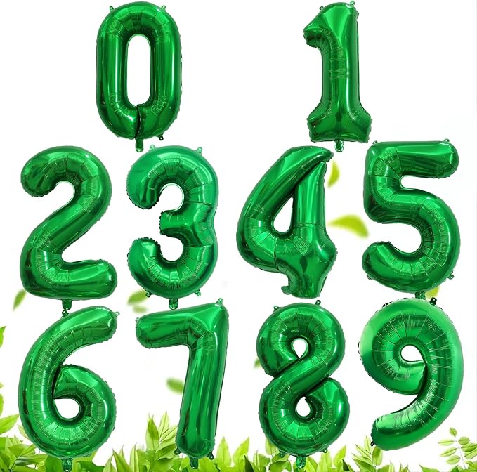 Number Balloons Green Party Balloon - Giant Number 5 Balloon, 40 Inch Large Balloon for St. Patrick's Day Games Theme Birthday Decoration, Girls Boys Party Supplies