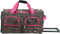 Rockland Rolling Duffel Bag, Black, 22"
