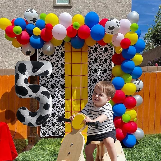 Cow Print Number Balloons, Large Foil Number 2 Balloon 40 Inch Cow Balloon for Boys Girls Birthday Decoration Cow Themed Birthday Party Decorations Farm Animal Party Supplies