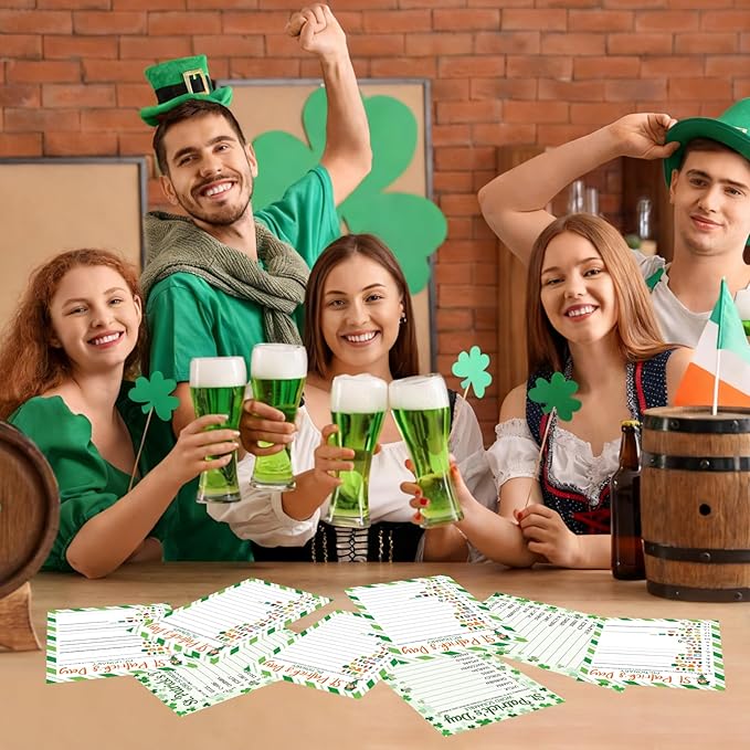 COCHIE St. Patrick's Day Party Games for Adults Family Office Large Groups, Saint Patrick Words Pictionary Game, Guesstures Games, Word Scramble Game Classroom Activities - Answer Key (St. Patrick's)