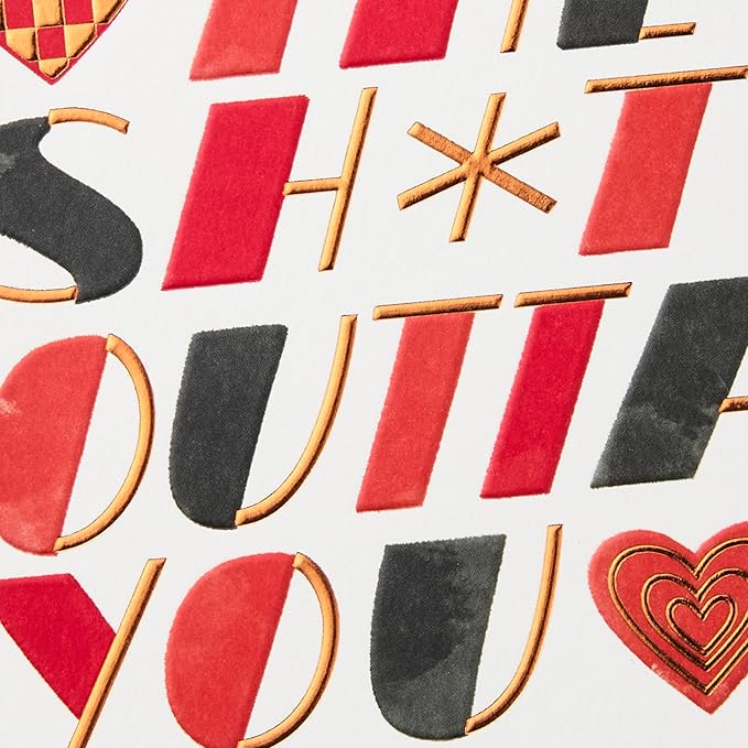 Hallmark Inappropriate Valentine's Day Card for Adult (Love the Bleep Outta You) for Friend, Boyfriend, Girlfriend, Spouse