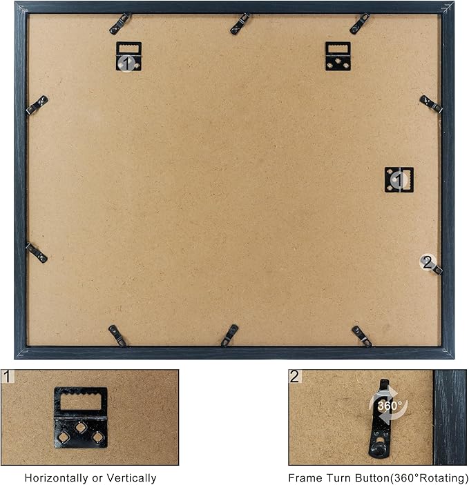 GraduatePro 16x20 Signature Picture Frame Board for 8x10 Photo with Signable Mat for Birthday Party Graduation Wedding Guest Book