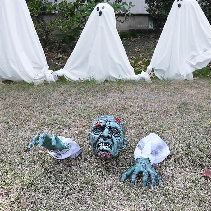 Realistic Zombie Garden Stakes Halloween Decorations Outdoor Yard Stakes Outside House Lawn Patio Party Graveyard Scenes Halloween Decor