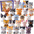 Cat Party Favors for Kids 24PCS Squishy Toys,Goodie Bag Stuffers, Pinata Stuffers,Birthday Gifts for Boys & Girls,Treasure Chest Prizes,Classroom Prizes for Kids (Cat)