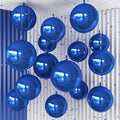 14 Pcs Navy Blue Round Foil Balloons 22/15/10 4D Ball Balloons Dark Blue Metallic Balloon Ornament Mylar Balloon Chrome for Birthday Graduation Wedding Anniversary New Year Disco Party Decor