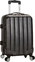 Rockland Melbourne Hardside Expandable Spinner Wheel Luggage, Carry-On 20", Metallic
