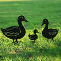 Duck Metal Decorative Garden Stakes Duck Gifts for Women/Men,Black Ducks Silhouette Statues for Garden Decor, Yard Art, Lawn, Pathway, Patio,Outdoor