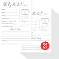 55PCS Baby Predictions and Advice Cards, Double Sided Baby Shower Decorations Cards Wishes to baby for Parents (White)