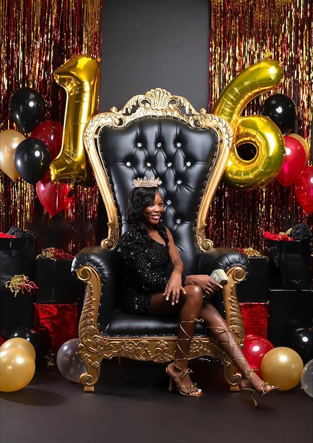 Gold Number 24 Balloon 40 inch, 24 Number Balloons, 24th Gold Birthday Decorations, 24 Year Old Women Men Golden Party Supplies