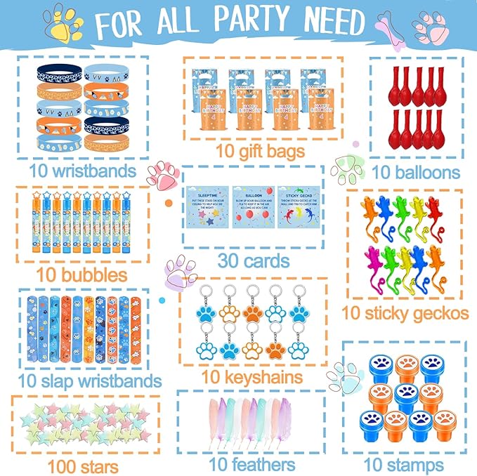 130Pcs Birthday Party Favors Gift Decorations Supplies for Outdoor Decor Party Essentials Must Haves Stars Balloons for 10 Guests