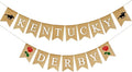 Kentucky Derby Burlap Banner Horse Race with Rose Kentucky Derby Party Decorations Photo Booth Backdrop