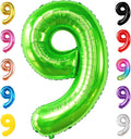 KatchOn, Giant Light Green Number 9 Balloon - 40 Inch | Foil 9 Birthday Balloon for 9th Birthday Decorations | 9th Anniversary Decoration | Green Party Decoration