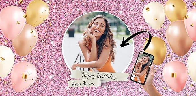 Custom Happy Birthday Vinyl Banner Sign, Personalized Party, Gift, and Decoration - from NiceMemoryLLC. (Style-17)