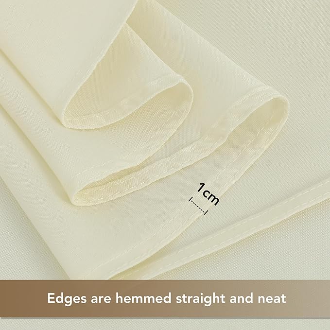sancua Beige Tablecloths for 8 Foot Rectangle Tables, 8 Pack - Washable Polyester Fabric Table Cloth for Wedding Party, Birthday, Banquet Reception, 60x120 Inch