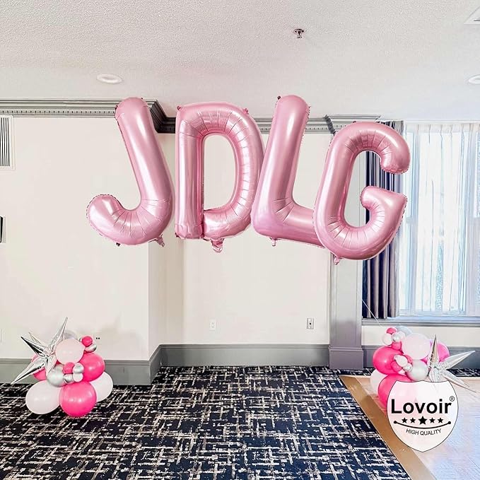 Lovoir 40 Inch Pastel Pink Letter K Balloons, 1 Pcs, K Foil Mylar Helium Balloons for Birthday Party Supplies, Wedding, Anniversary Event Celebration Decorations, Alphabet Pink K